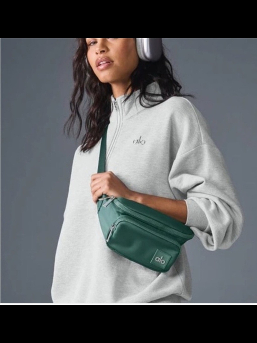 ALO Yoga Teal Green Crossbody Belt Bag